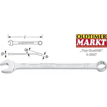 HAZET 600N-5.5 Combination Wrench 5.5 mm, Chrome Vanadium, DIN 3113
