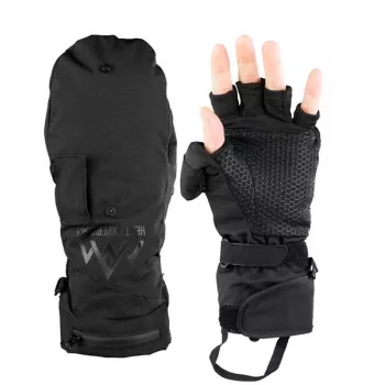 HeatX HEES0029 Heated Gloves with Pullover Knit Cuff, 3 Heat Levels, Rechargeable Batteries, Touchscreen Compatible, Dark Grey, Size XL, Unisex