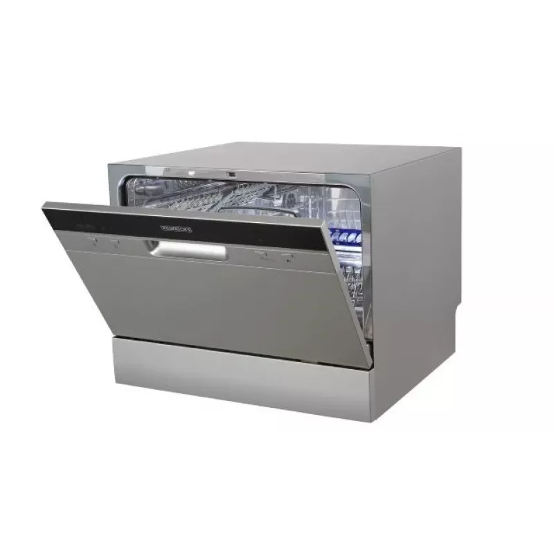 HEINRICH'S 8840 Freestanding Dishwasher, 12 Place Settings, 6 Wash Programs, Silver