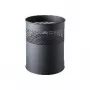 HELIT H2515795 Steel Waste Bin with Perforated Lid, 15 Litre, Black, Round