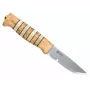 Helle Arv Fixed Blade Knife with Curly Birch Handle and Leather Sheath