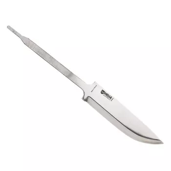 Helle Gaupe K310 Clinch Knife - Triple Laminated Stainless Steel, Curly Birch Handle, Leather Sheath