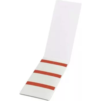 HellermannTyton HELASIGN Self-Laminating Cable Marker Labels, Red/Transparent, 19 x 38 mm, 60 Labels (10 Sheets of 6), PVC 598-31402