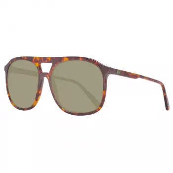 HELLY HANSEN HH5019-C02-55 Men's Sporty Rectangle Sunglasses, Matte Black, Smoke Grey Lenses, 55/17/140 mm