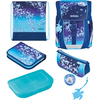 Herlitz FiloActive Plus Blue Ice School Satchel Set 5-Piece