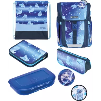 Herlitz FiloActive XL Plus Cosmic 5-Piece School Satchel Set 19L with Pencil Case & Sports Bag