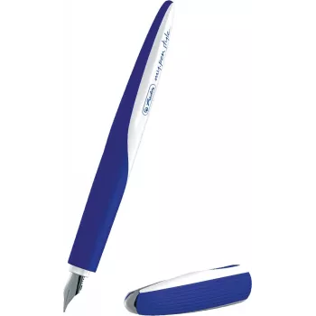 Herlitz Fountain Pen Cartridge Filling System Blue/White Medium Nib 50003211