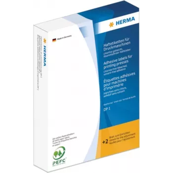 HERMA DP1 Round Yellow Matte Paper Labels 19 mm Diameter, 10000 Labels per Roll, Permanent Adhesive, for Automatic Labeling Systems 2741
