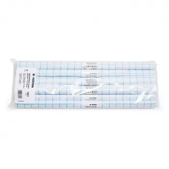 HERMA Self-Adhesive Book Protection Film, Transparent Glossy PP, 400 mm x 1 m, Grid Lines 7001