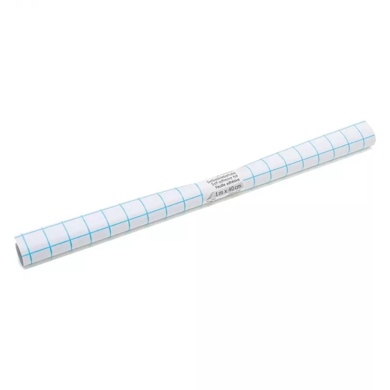HERMA Self-Adhesive Book Protection Film, Transparent Glossy PP, 400 mm x 1 m, Grid Lines 7001