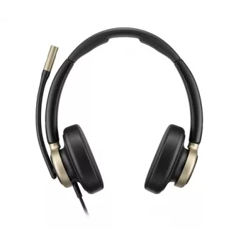 Hewlett Packard Poly Mission 820 Stereo USB Wired Headset with Noise-Cancelling Boom Microphone - Black
