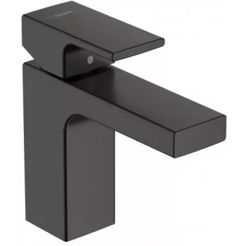 HG Vernis Shape - 100 Washbasin Faucet with Lift, Black