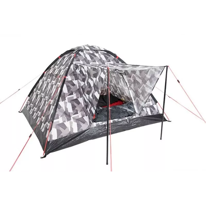 High Peak Beaver 3 Camouflage Dome Tent - 3 Person, Waterproof 2000mm, Fiberglass Poles