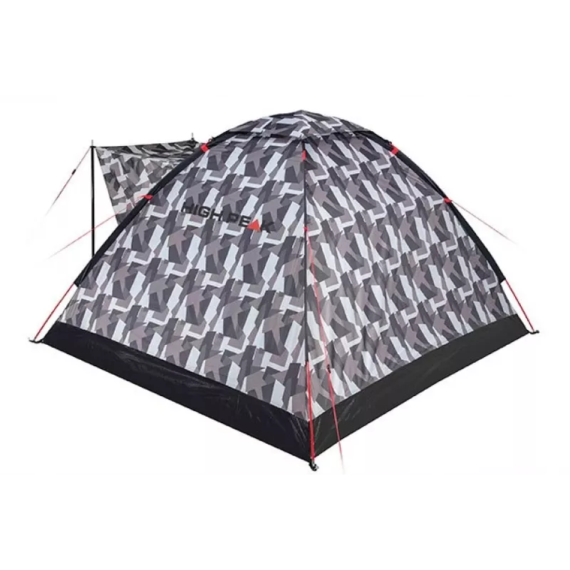 High Peak Beaver 3 Camouflage Dome Tent - 3 Person, Waterproof 2000mm, Fiberglass Poles