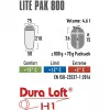 High Peak Lite Pak 800 Sleeping Bag (Green/Red)