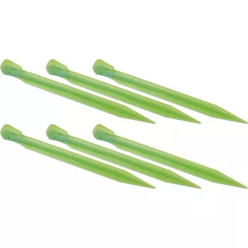 High Peak Plastic Tent Peg Glow Worm, 6 Pieces (Light Green, 20 cm)