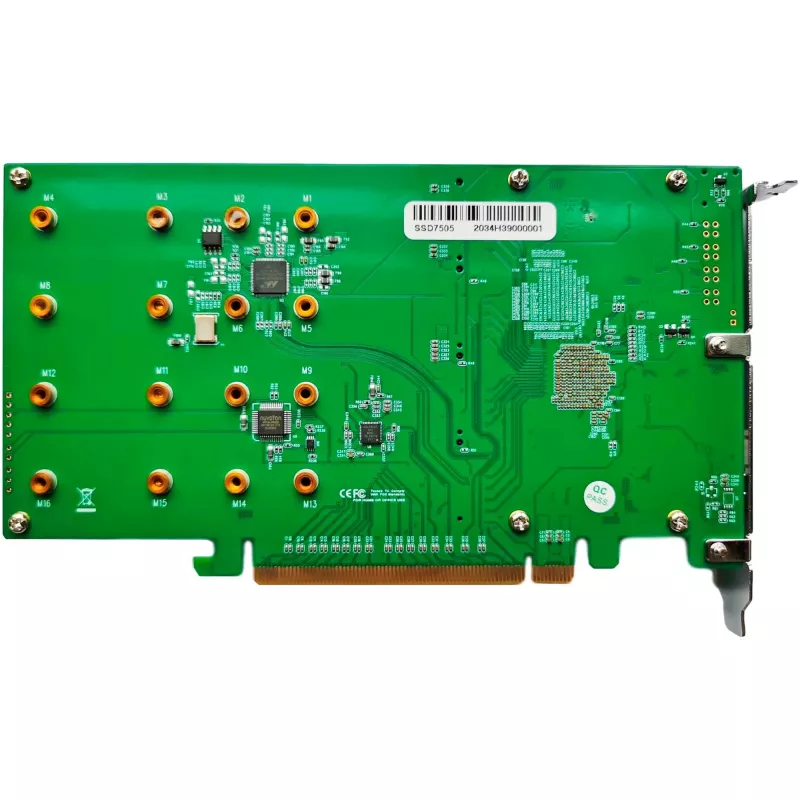 HighPoint SSD7505 PCIe 4.0 NVMe RAID Controller - 5x M.2 SSD, Up to 28,000 MB/s