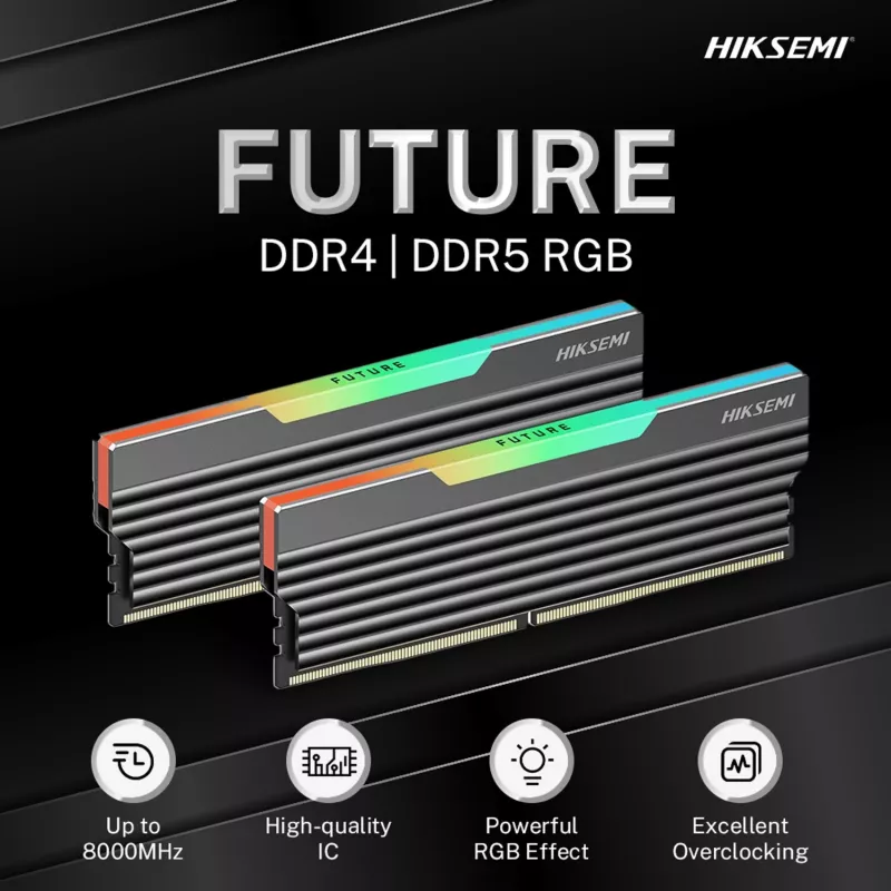 HIKSEMI Future RGB 16GB Kit (2x8GB) 3600MHz DDR4 Desktop Gaming Memory Black