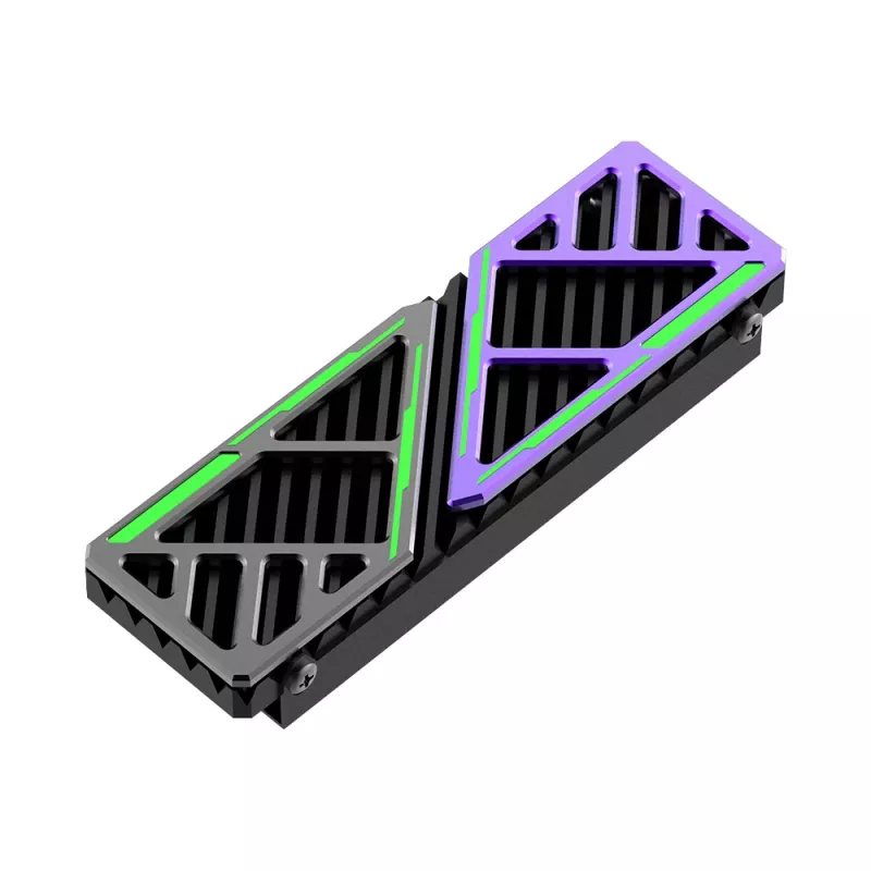 Hiksemi M.2 SSD Cooler Heatsink MH1 - Aluminum Alloy Passive Radiator with Copper Heat Pipe for NVMe 2280, Black