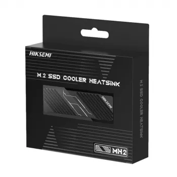 Hiksemi MH2 M.2 NVMe SSD Heatsink, Aluminum Alloy Passive Cooler with Dual Thermal Pads, Tool-free Clip-on Design, Black