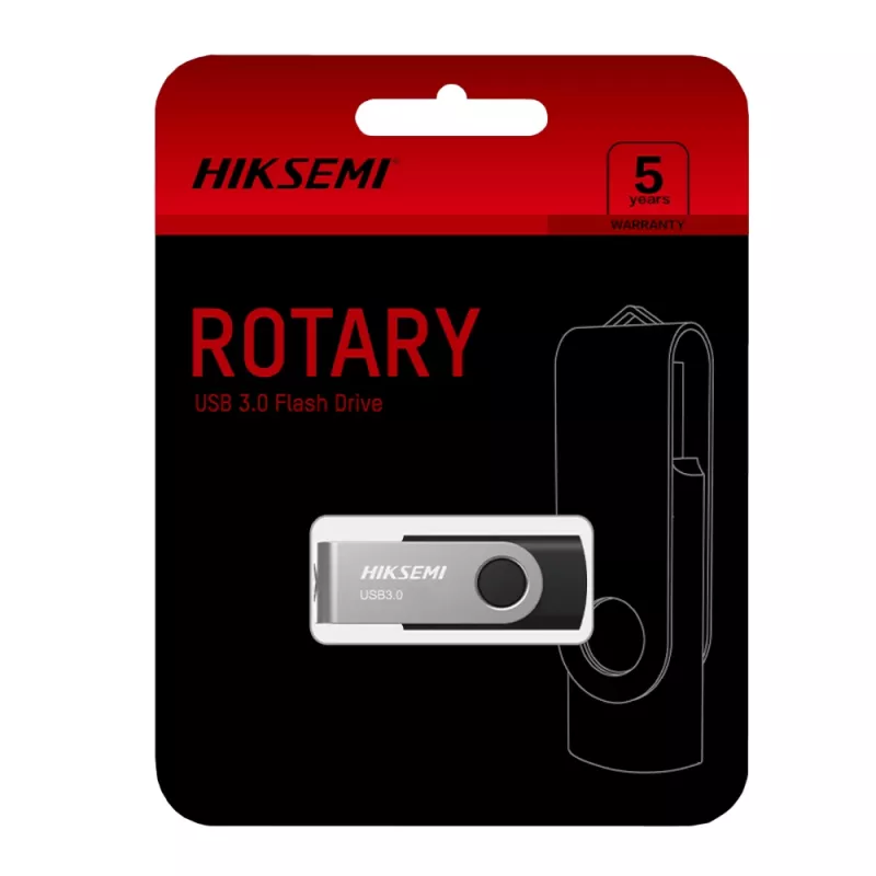 HIKSEMI Rotary Series 64GB USB 3.0 Flash Drive - Silver