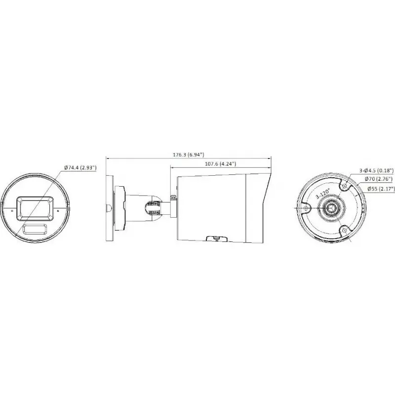 Hikvision 12MP DS-2CD20126G3-IUY/SL(2.8mm)(eF) IP Camera, Black
