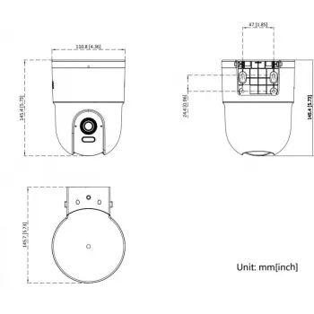 Hikvision DS-2CD1F47G3H-LIUF/SX 4MP Fixed Dome Network Camera with Built-in Microphone, 2.8mm Lens, IP67, IK10, PoE