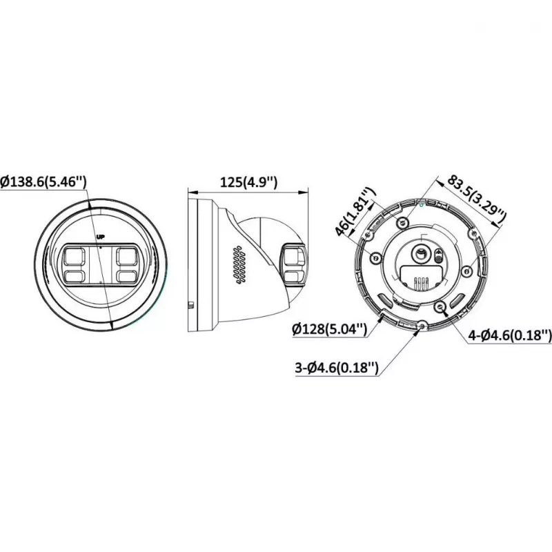 Hikvision DS-2CD23167G3P-LIS2UY/SL(180°) Panoramic IP Camera - 16MP ColorVu AcuSense 3.0 with 2.8mm Lens