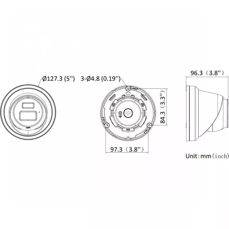 Hikvision DS-2CD2343G2-LI2U/SL 2.8mm PL AcuSense 4MP Turret IP Camera with Smart Hybrid Light