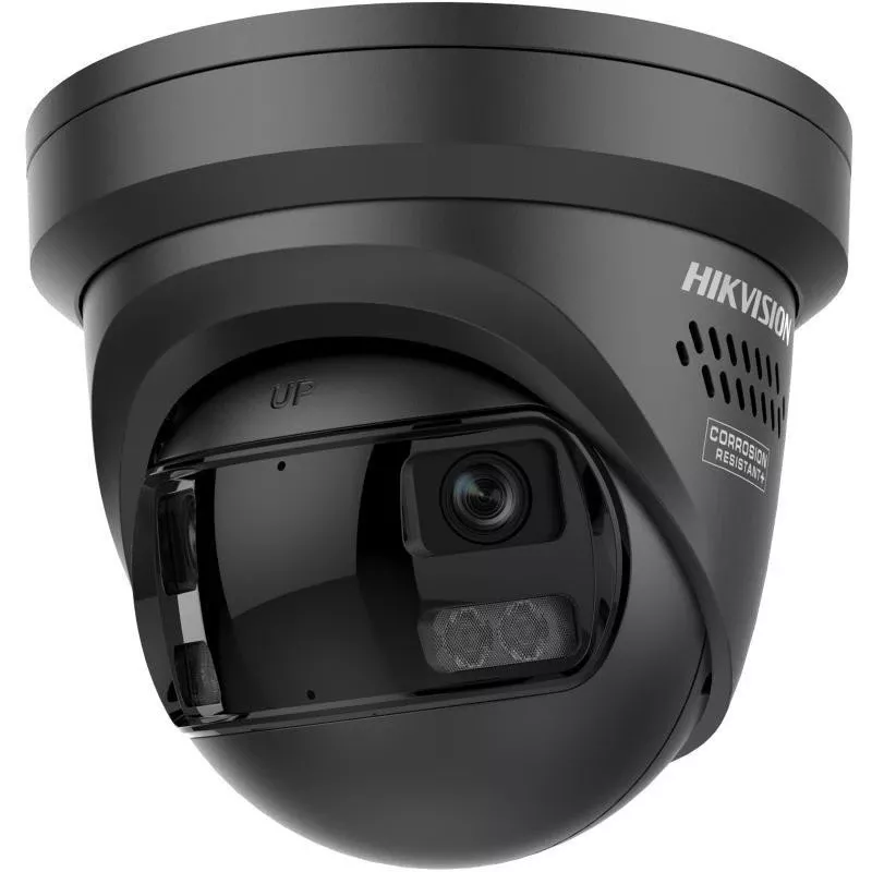 Hikvision DS-2CD2363G2P-LISU/SL 180° Panoramic AcuSense Network Camera, 2×4mm Lens, 3840×1080, Black DS-2CD2363G2P-LISU/SL(180°)(O-STD)/BLACK