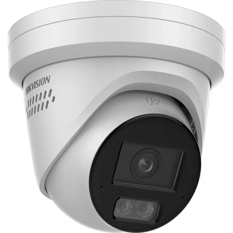 Hikvision DS-2CD2387G3-LIS2UY/SRB 8MP Outdoor Network Turret Camera with AcuSense, 2.8mm Lens, Two-Way Audio, IP67, PoE