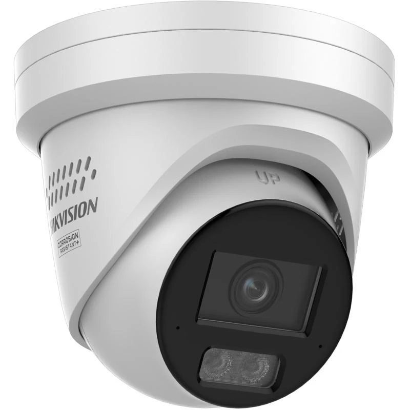 Hikvision DS-2CD2387G3-LIS2UY/SRB 8MP Outdoor Network Turret Camera with AcuSense, 2.8mm Lens, Two-Way Audio, IP67, PoE