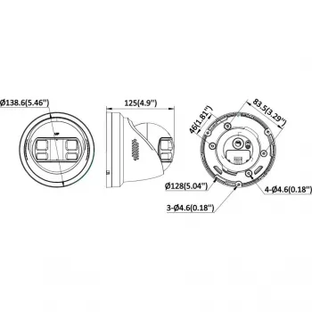 Hikvision DS-2CD2387G3P-LIS2UY/SL 8MP Turret IP Camera, 180° Panoramic, AcuSense, PoE, IP67