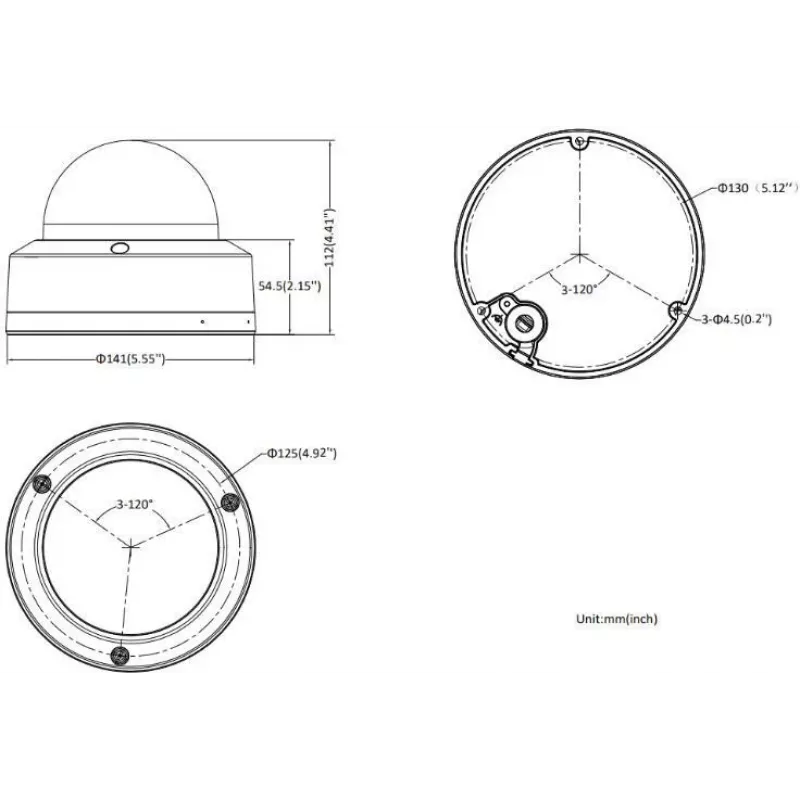 Hikvision DS-2CD2786G2H-IPTRZS 2.8-12mm PL 8 MP Dome IP Camera AcuSense PTRZ with Varifocal Lens