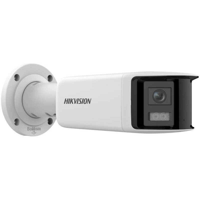 Hikvision DS-2CD2T46G2P-ISU/SL(2.8MM)(C) 4MP Panoramic AcuSense IP Camera, 2x 2.8mm, 180° FOV, IP67, PoE