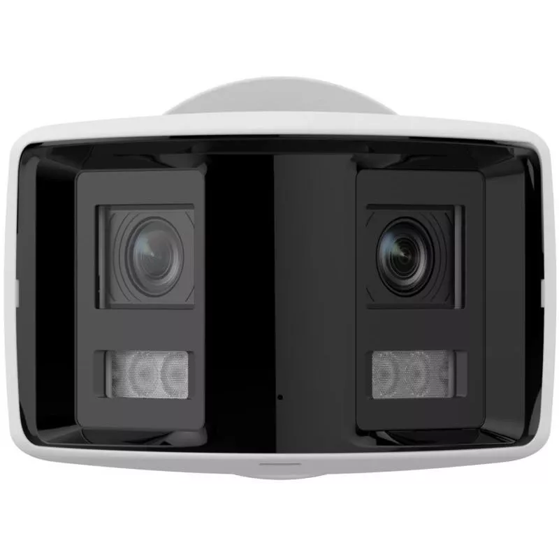 Hikvision DS-2CD2T46G2P-ISU/SL(2.8MM)(C) 4MP Panoramic AcuSense IP Camera, 2x 2.8mm, 180° FOV, IP67, PoE