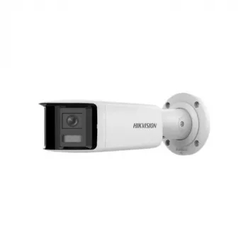 Hikvision DS-2CD2T46G2P-ISU/SL(2.8MM)(C) 4MP Panoramic AcuSense IP Camera, 2x 2.8mm, 180° FOV, IP67, PoE