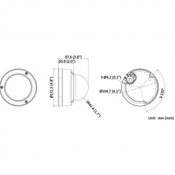 Hikvision DS-2CD3163G2-ISU 6MP Outdoor Network Dome Camera with AcuSense, 2.8mm Lens, IP67, IK10