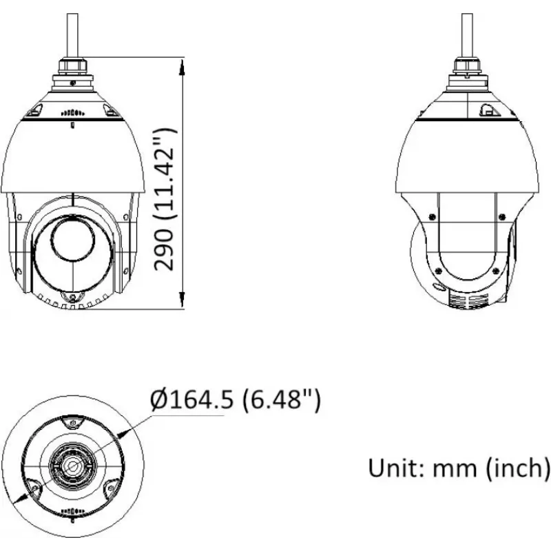 Hikvision DS-2DE4825IWG1-E 8MP 25x PTZ Dome IP Security Camera with AcuSense, 100m IR, PoE+