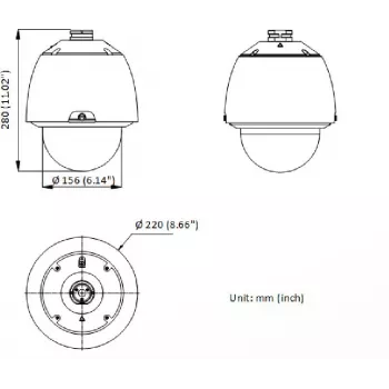 Hikvision DS-2DE5432WG1-E 4MP PTZ Dome IP Security Camera, 32x Optical Zoom, 150m IR, PoE+