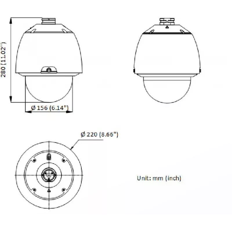 Hikvision DS-2DE5432WG1-E 4MP PTZ Dome IP Security Camera, 32x Optical Zoom, 150m IR, PoE+