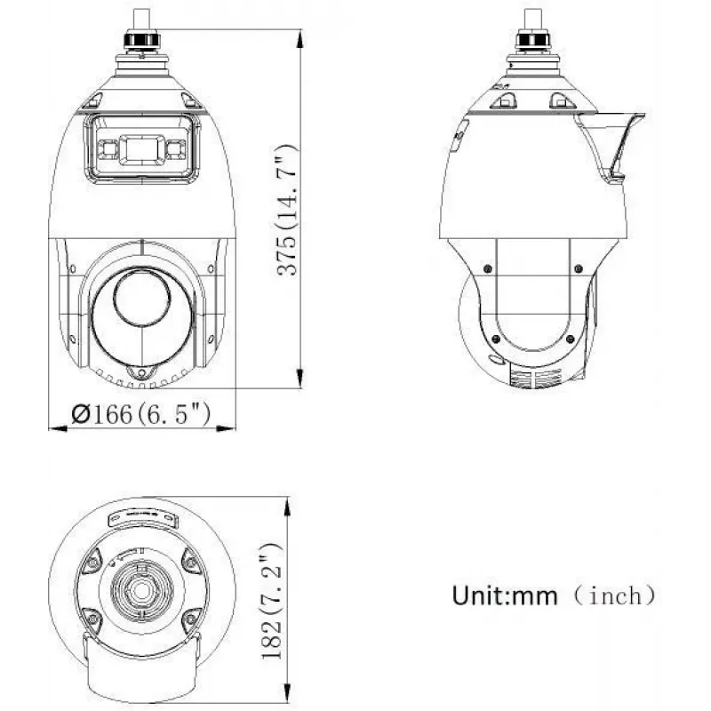 Hikvision DS-2SE4C425MWG-E(14F0) PL 4MP PanoVu Dual-Lens PTZ Camera with AcuSense and ColorVu