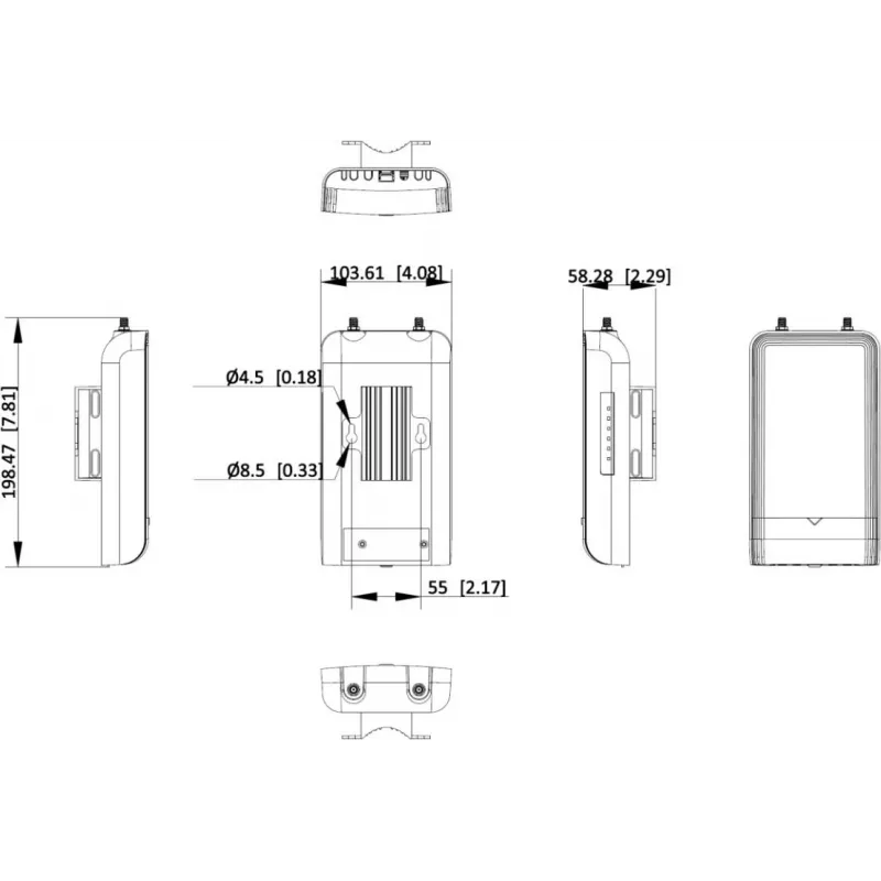 Hikvision DS-3WFB-EI-5ACG 5GHz Outdoor Wireless Bridge (300Mbps, 16dBi, IP65)