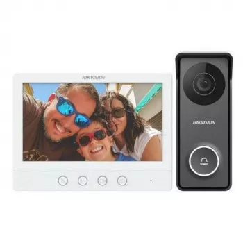 Hikvision DS-KIS213(B) 4-Wire Video Intercom Kit with 7-inch Indoor Monitor and IP65 Outdoor Station