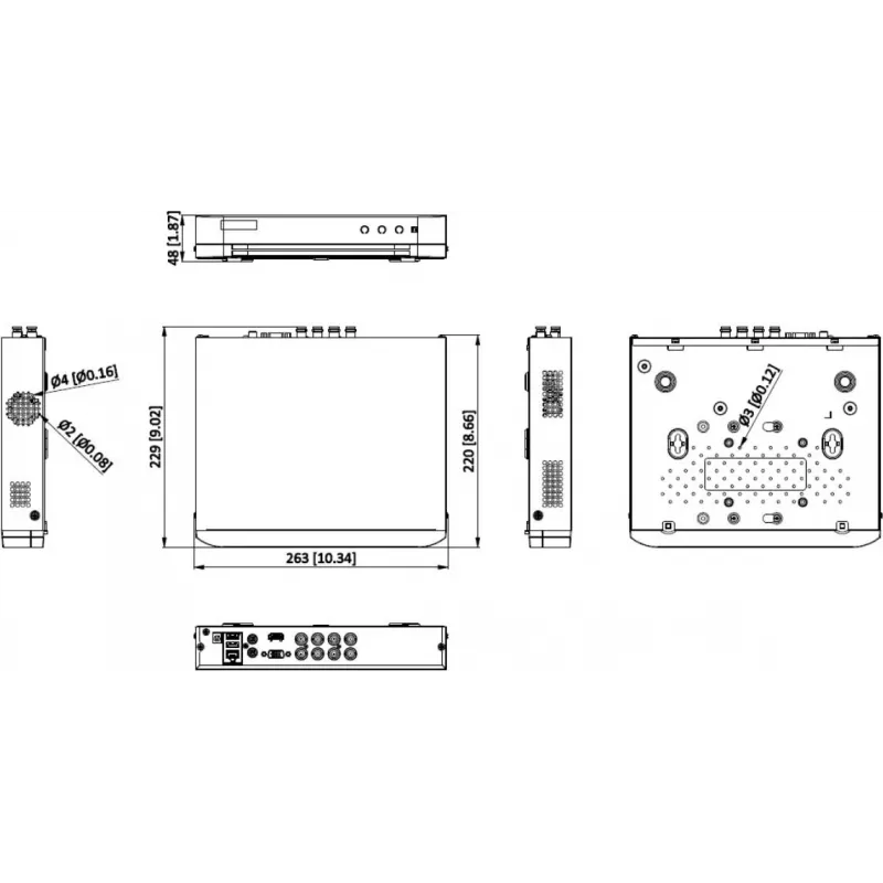 Hikvision iDS-7208HQHI-M1/T 8-Channel 5-in-1 AcuSense Hybrid DVR