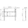 Hikvision Wall Mount Kit for Monitor - SPCC Cold Rolled Steel - Black - Screen Size: 42 inch-55 inch (106.7-139.7 cm)