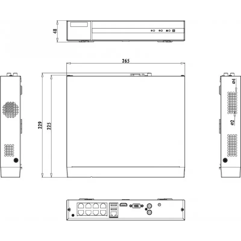 HILOOK NVR-108MH-D/8P(D) 8-Channel 5MP PoE Network Video Recorder