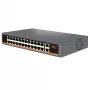 HISMART 24-Port PoE+ Network Switch with 2 Gigabit Uplink Ports, 300W Budget, Rack-Mountable