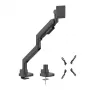 HISMART HS085339 Monitor Arm for 24-57 inch Screens, Gas Spring Desk Mount, Black