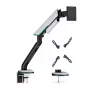 HISMART Sturdy Spring-Loaded Monitor Mount for 24-57 inch Screens, Grey